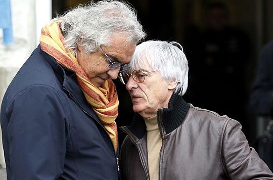 Briatore (balra) és Ecclestone – barátok? 