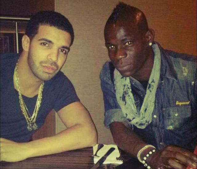 Mario Balotelli és barátja, Drake (Fotó: twicsy.com)