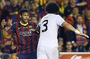 Neymar és Pepe civakodása (Fotó: Reuters)
