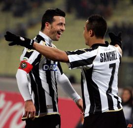 Csúcsformában az Udinese duója, Di Natale és Sánchez