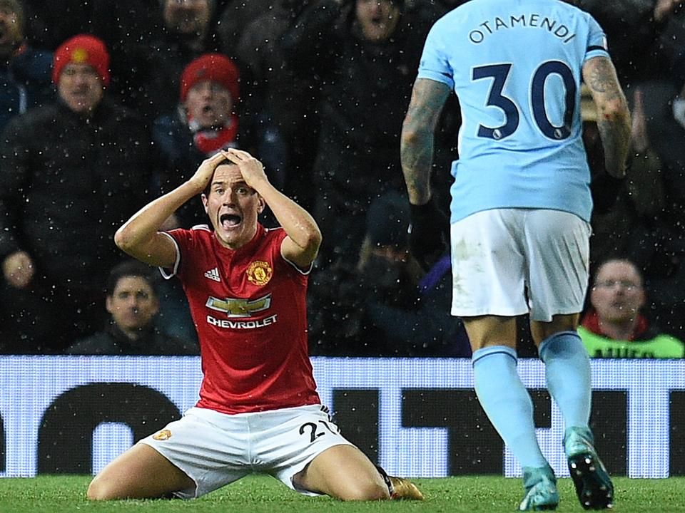 A Manchester City épp a városi rangadón vethet véget a „vörös ördögök” aranyálmainak (Fotó: AFP)