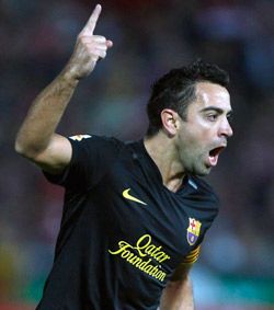 Xavi gólöröme (Fotó: Reuters)