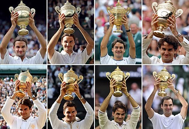 Federer nyolcadszor ért fel a csúcsra Wimbledonban (Fotó: AFP)
