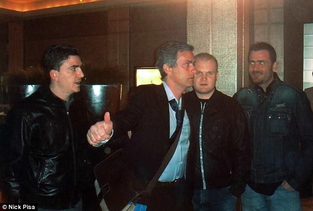 Rito Calzone, José Mourinho, Carmine Pagano és Carmine Amato (forrás: Daily Mail)