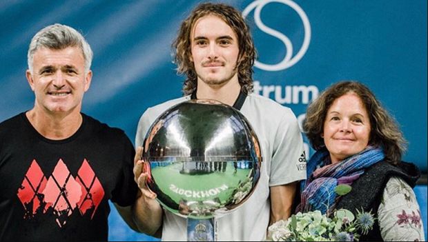 Apja, Aposztolosz és anyja, Julia is végtelenül büszke Sztefanosz eredményeire (Fotó: Sport365)