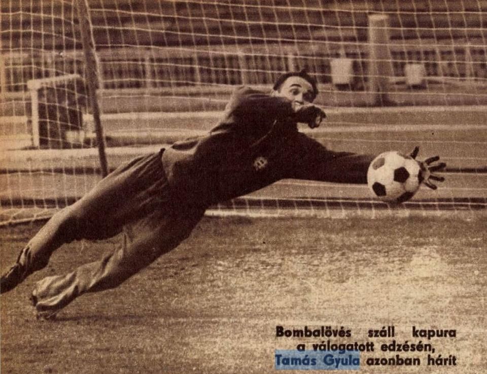 Tamás Gyula a magyar válogatott edzésén (Fotó: Képes Sport/NS archív)