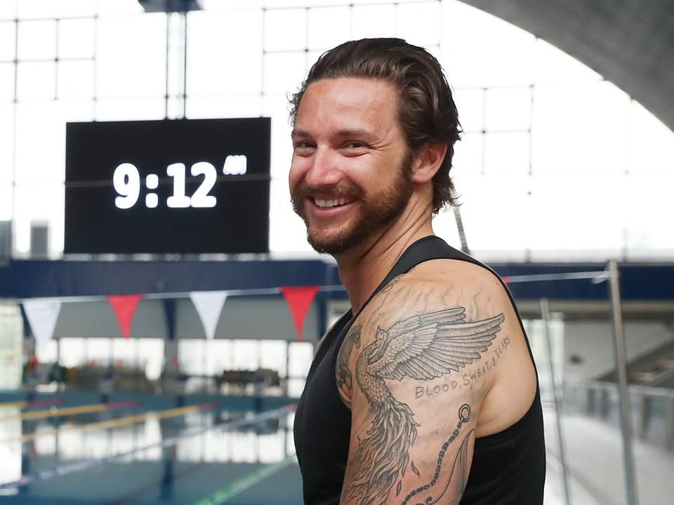 Shane Tusup türelmesen edzi az Európa-bajnok úszót (Fotó: Tumbász Hédo)