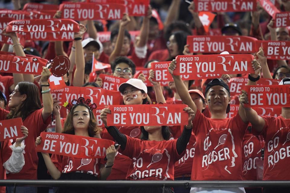 Federer-láz Kínában (Fotó: AFP)