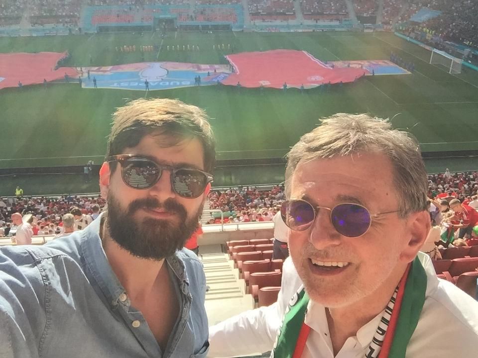 He was rooting for Hungary with his son Mátyás on the stands of the Puskás Aréna during the match against Portugal