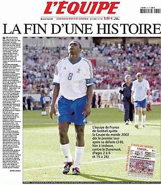 A francia sportnapilap szomorúan 
állapítja meg: egy történet véget ért