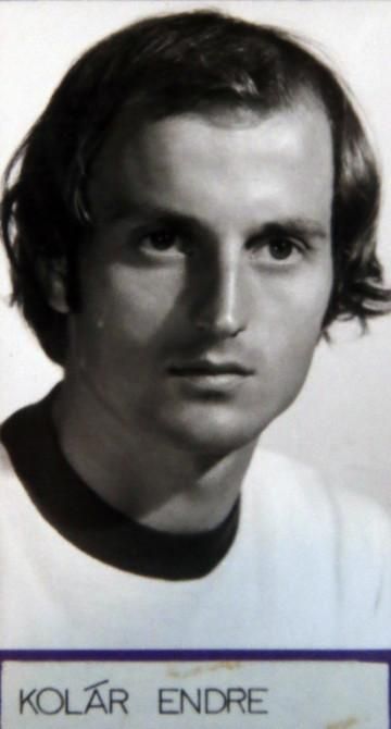 Kolár Endre az Újpesti Dózsa 1974–1975-ös bajnokcsapat tablóján (Fotó: Mirkó István)