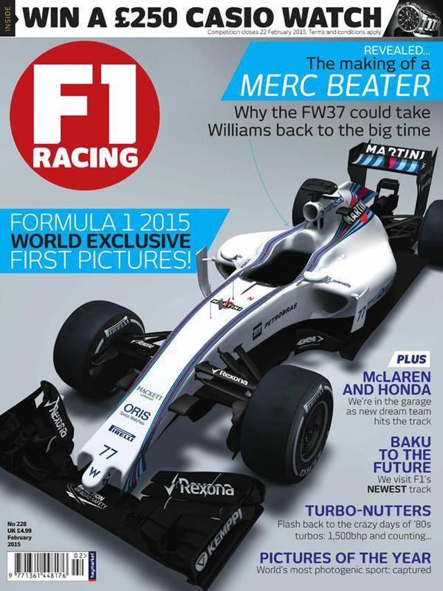Az új Williams az F1 Racing magazin csütörtökön megjelenő számának címlapján (Fotó: Twitter)