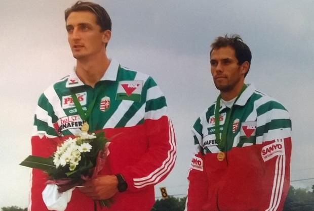 …és ötödször nyertek együtt aranyérmet K–2 200 méteren nagy világversenyen (Fotó: Nemzeti Sport)