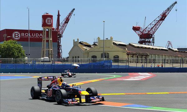 Sebastian Vettel az első, aki duplázni tudott a valenciai versenypályán (Fotó: Action Images)