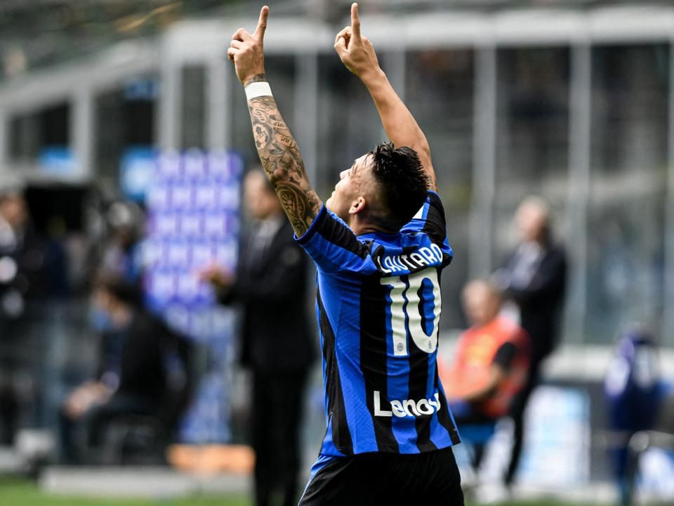 Lautaro Martínez szerzett vezetést az Internek (Fotó: AFP)