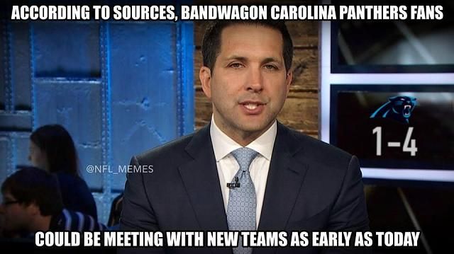 A Panthers-divatszurkolók már ma új csapatot kereshetnek (Forrás: NFL Memes)