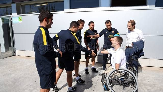Találkozás az első csapat tagjaival és stábjával (Fotók: fcbarcelona.com)