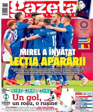 A Gazeta Sporturilor pénteki címlapja