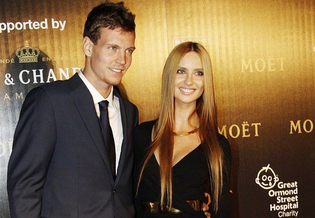 Tomás Berdych és Ester Sátorová (forrás: sport.idness.cz)