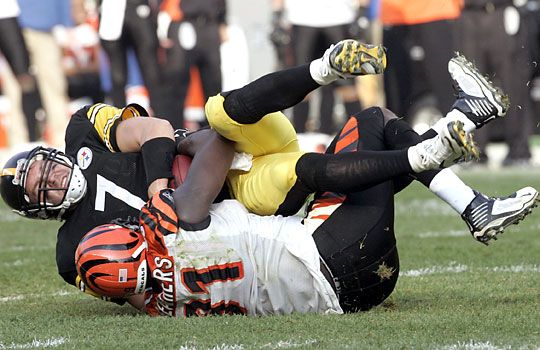 A Steelers irányítója nem sok levegőhöz jutott (Fotó: Reuters)