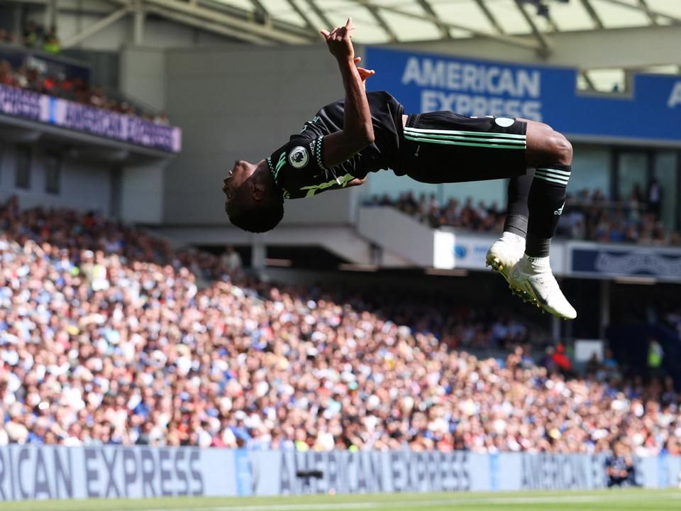 Patson Daka gólöröme látványos volt, ám a Leicester ma sem hagyta el boldogan a pályát (Fotó: AFP)