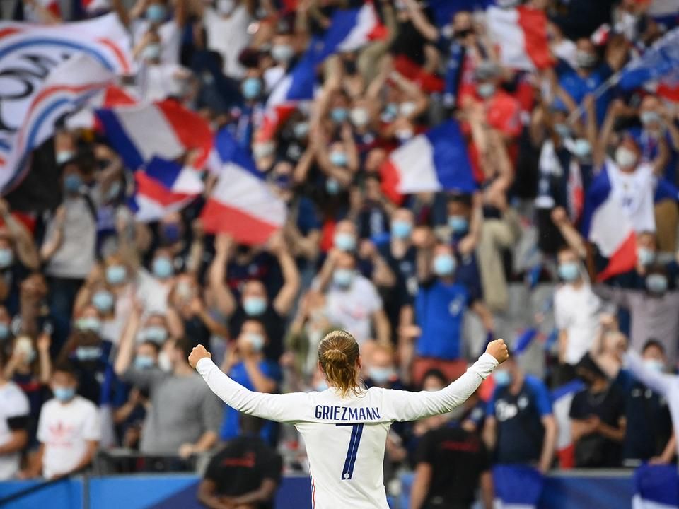Griezmann immár nézők előtt ünnepelhette a gólját (Fotó: AFP)