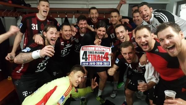 Így örültek a veszprémi játékosok (Fotó: Telekom Veszprém)