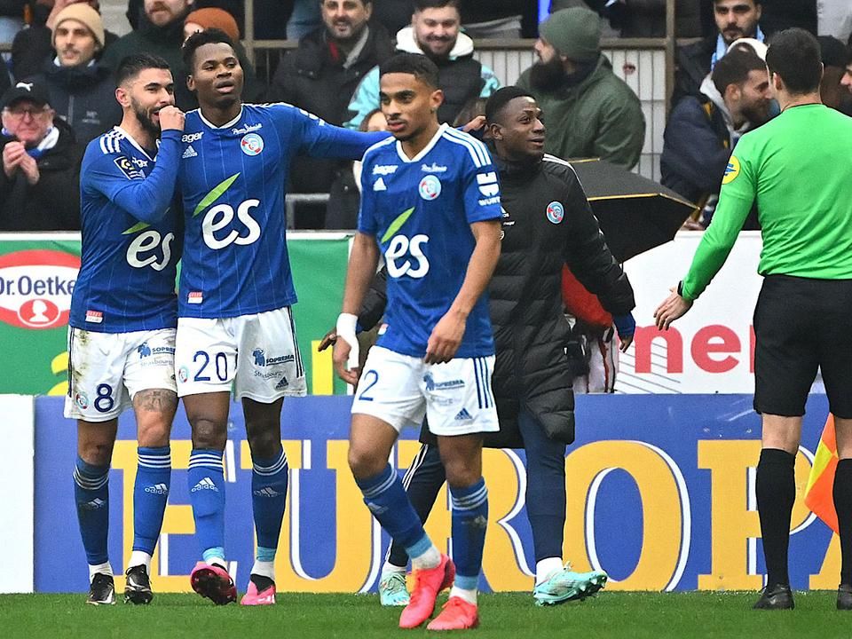 Habib Diallo (20) két gólja hozta meg a régen várt hazai győzelmet a Strasbourg-nak (Fotó: AFP)