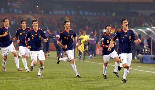 Villa szerezte a spanyolok első gólját (Fotó: Action Images)