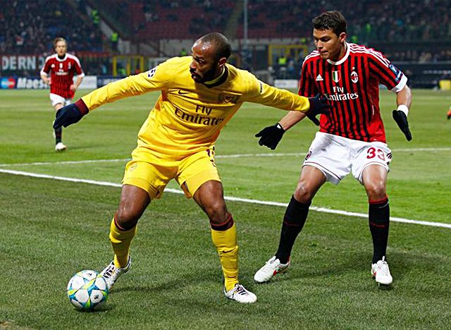 Thierry Henry (balra) idén februárban BL-mérkőzésen is pályára lépett az Arsenalban (Fotó: Action Images)