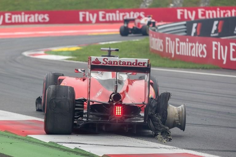 Vettel futama így ért véget (Fotó: Reuters)