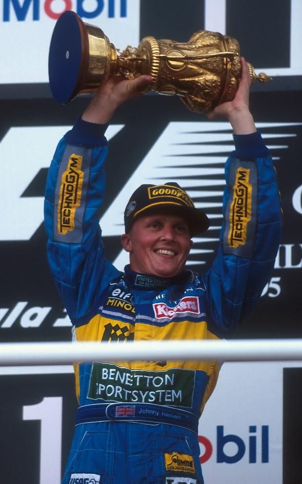 1995: Silverstone-ban, első GP-sikere után