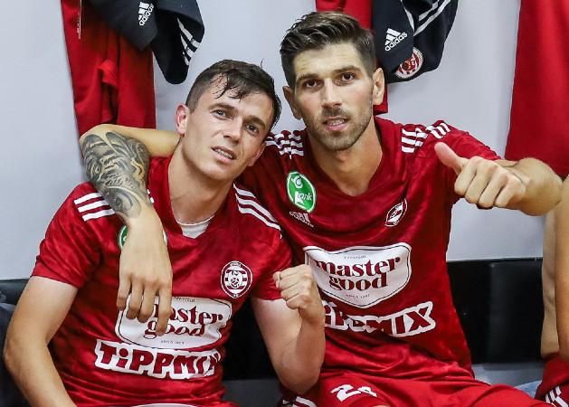 Jasir Asani (balra) lőtte a Kisvárda győztes gólját a múlt héten, Dominik Kovacic pedig helyzetig jutott (Fotó: Kisvárda FC)