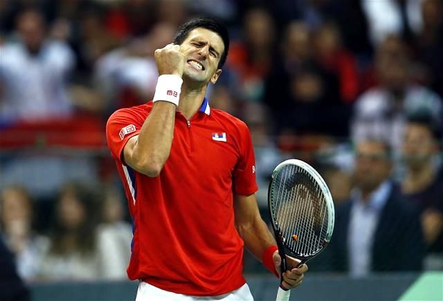 Novak Djokovics sorozatban 23. meccsét nyerte meg, újabb sikerével kerültek előnybe a szerbek (Fotó: Action Images)