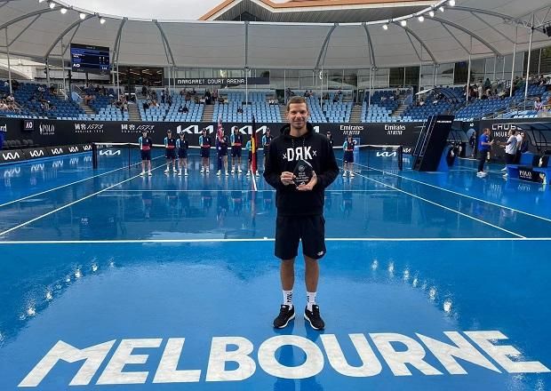 Máthé Gábor nyerte meg a hallássérült teniszezők első Australian Openjének döntőjét (Fotó: Facebook)