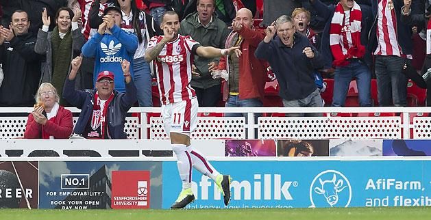 Jesé győztes góllal kezdte légióskodását a Stoke Cityben (Fotó: AFP)