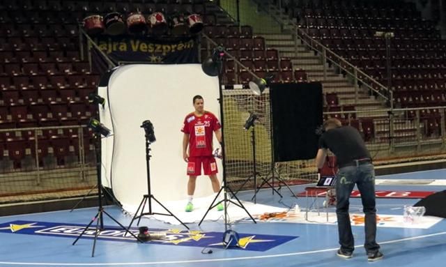 A veszprémiek az EHF fotósainak pózoltak (Fotók: mkb-mvmveszprem.hu)