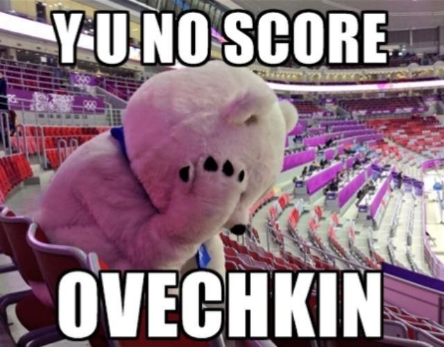 „Miért nem lőttél gólt, Ovecskin?” – kérdezi a depis jegesmedve