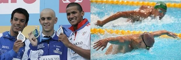 He won his first-ever World Championship title in 400m medley in Montreal (left). Ten years later in 2015 in Kazan, he earned his second title, but in 200 butterfly (right)