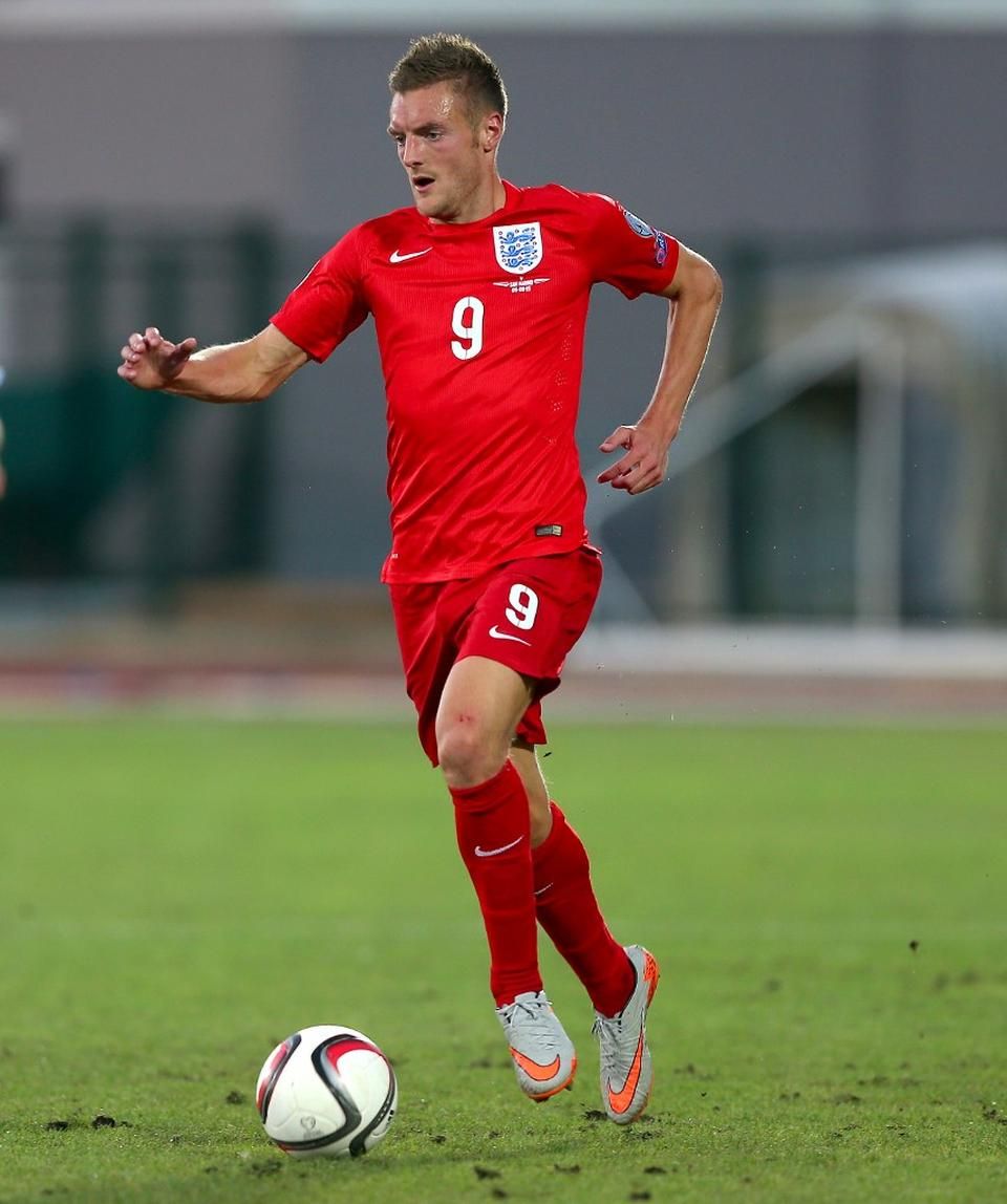 Vardy az angol válogatott mezében 2015-ben, San Marino ellen.