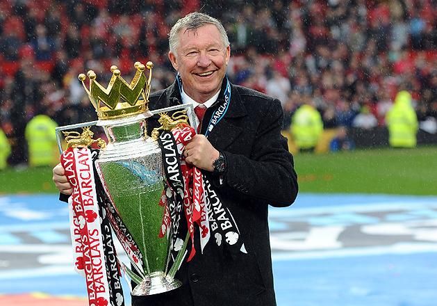 Sir Alex Ferguson edzői pályafutása során 48 trófeát emelhetett a magasba (Fotó: AFP)