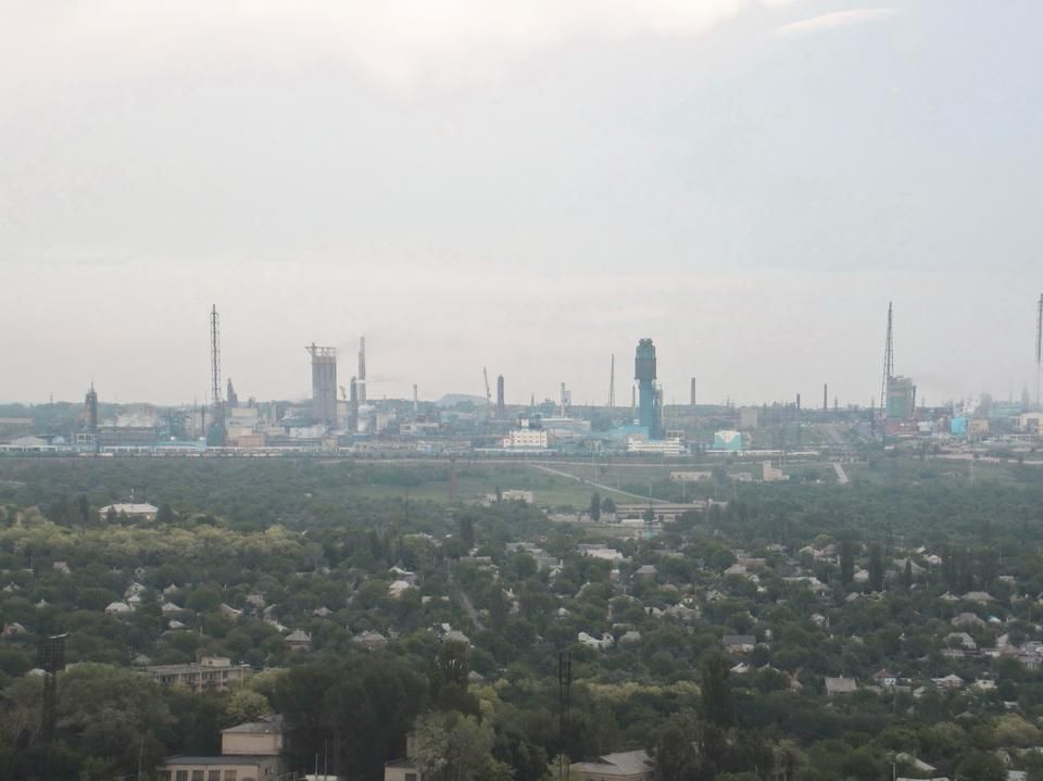Ukrajna másik, kevésbé vonzó arca: Horlivka iparvárosának látképe (Fotó: Getty Images)