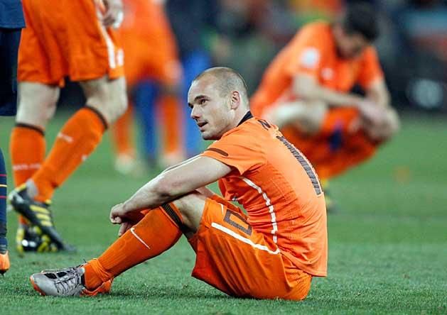 Sneijder hivatalosan még a „dobogóra” sem fért fel 2010-ben… (Fotó: Action Images)
