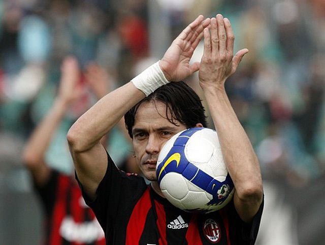 Filippo Inzaghi  sok-sok gól után idén búcsúzik a Milantól