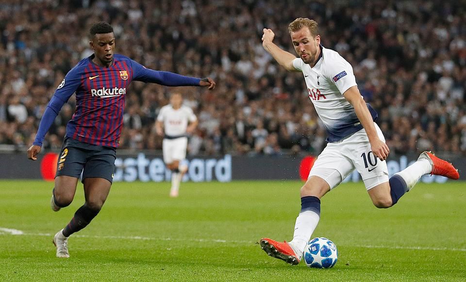 A Tottenhamnek és Harry Kane-nek Barcelonában kell csodát tennie a továbbjutáshoz (Fotó: AFP)