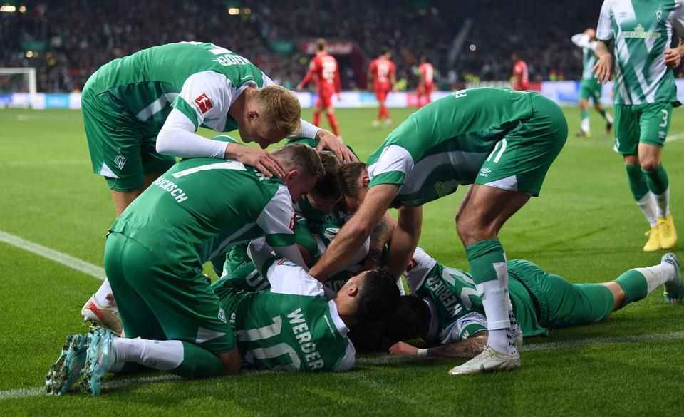 Ekkor még örülhetett a Werder (Fotó: AFP)