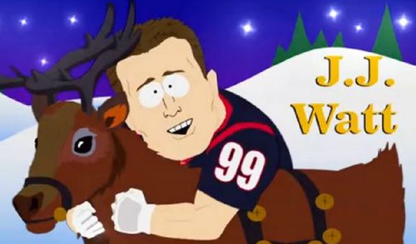 J. J. Watt már nem csak az év csapatából, hanem a South Parkból is kihagyhatatlan (Fotó: ESPN)