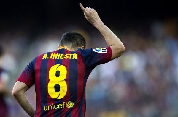 Iniesta a meg sem született fiának ajánlotta a gólját az Osasuna ellen (forrás: mundodeportivo.com)
