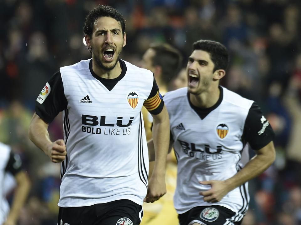 Dani Parejo a győztes gólját ünnepli (Fotó: AFP)