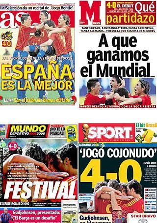 Ekkor még egyöntetű lelkesedés a spanyol lapokban